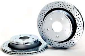 Dodge Durango Brake Rotors (2) - Rear - Baer Brakes - Claw Performance, Slot and Drilled - `04-`09